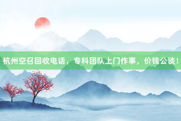 杭州空召回收电话，专科团队上门作事，价钱公谈！